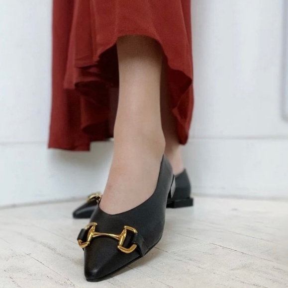 Angel Alarcon Anthropologie Macy Flat In Black Size 41 10 10.5 - Picture 3 of 13